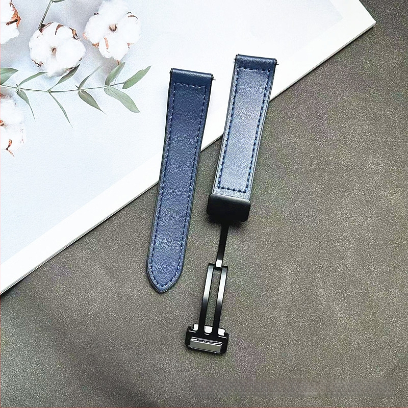 Каишка за часовник от силикон с Napa текстура, магнитно закопчаване, бърз освободителен механизъм, съвместима с Huawei GT и Apple Watch