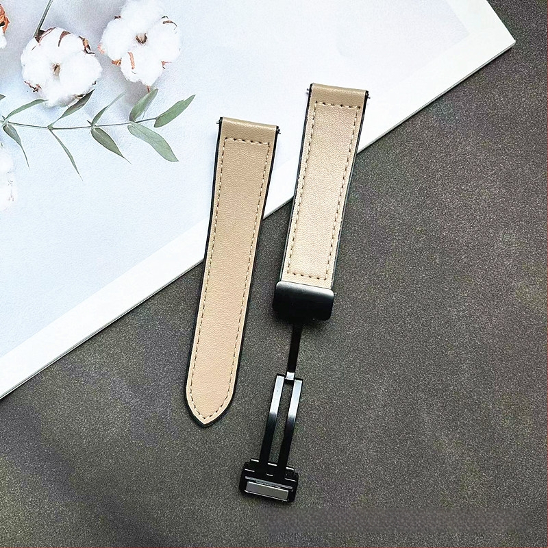 Каишка за часовник от силикон с Napa текстура, магнитно закопчаване, бърз освободителен механизъм, съвместима с Huawei GT и Apple Watch