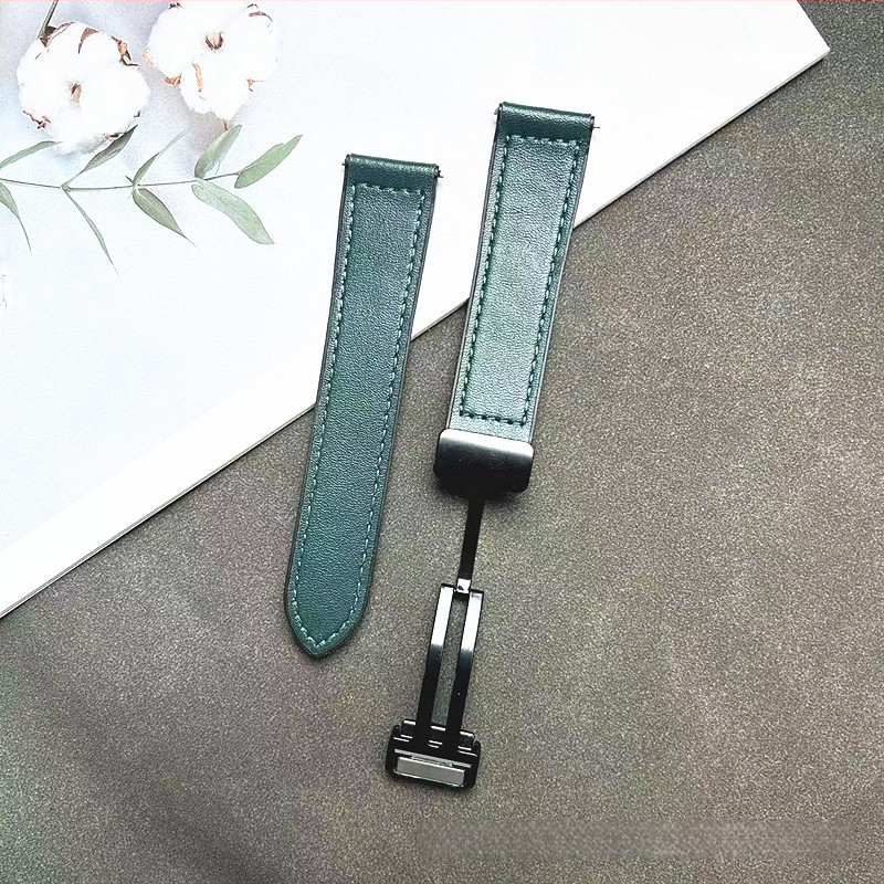 Каишка за часовник от силикон с Napa текстура, магнитно закопчаване, бърз освободителен механизъм, съвместима с Huawei GT и Apple Watch