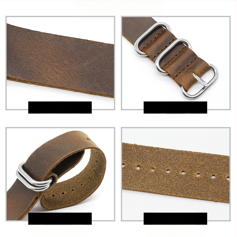 Ремък за часовник от Crazy Horse кожа от onthelevel – Hepburn Wind, Jazz Wind, ретро стил Литература и Изкуство