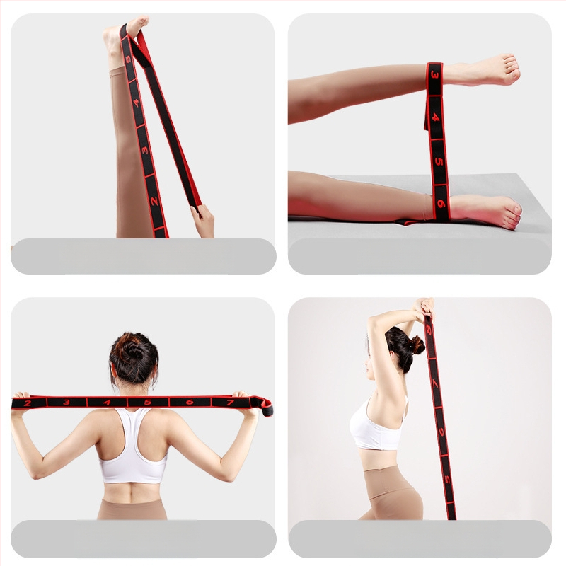 Λωρίδα διάτασης γιόγκα Three Brahma – πολυεστέρας, λωρίδα διάτασης για τρέξιμο και γυμναστική, βοηθητικό εξάρτημα γιόγκα