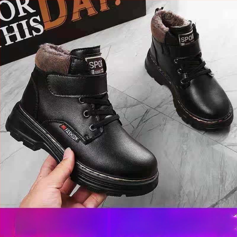 Ghete Martin pentru băieți, încălțăminte de iarnă cu căptușeală fleece, partea superioară microfibră, talpă EVA, pentru copii 1-3 ani