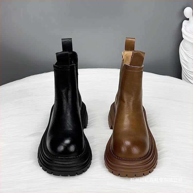 Μποτάκια με φούντες, βρετανικού στυλ χειμερινά μποτάκια με χαμηλό ύψος (επάνω: συνθετικό δέρμα, σόλα πολυουρεθάνης, πάτος από συνθετικό plush, εσωτερική επένδυση plush)