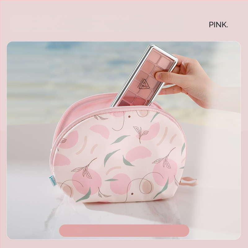 Козметична чанта с разделения за грим — водоустойчива, портативна и ултралека, голям капацитет (материал: полиестер; подплата: полиестер; принт)