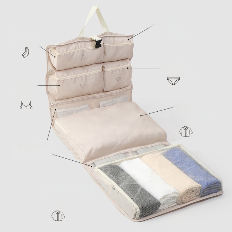 Daidweil kubveidīgs pakārts uzglabāšanas organizētājs ceļojumiem un mājas lietošanai, modelis 250828, poliesters, organizēšanai