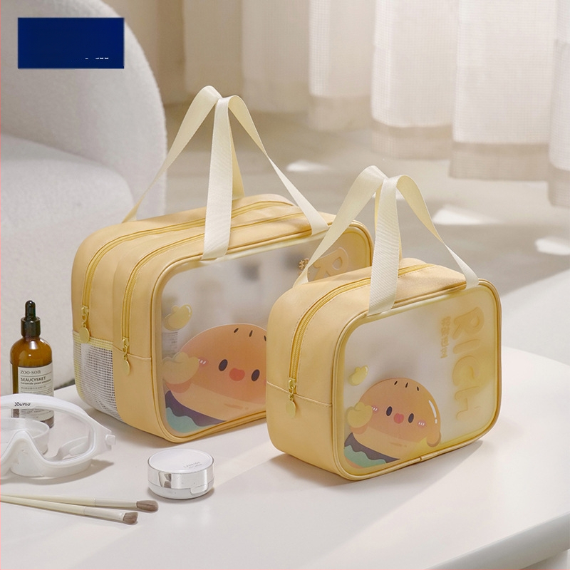 Kosmētikas soma un higiēnas soma - ūdensnecaurlaidīga, divslāņu uzglabāšana, liela ietilpība, PVC materiāls, rokassomas stils