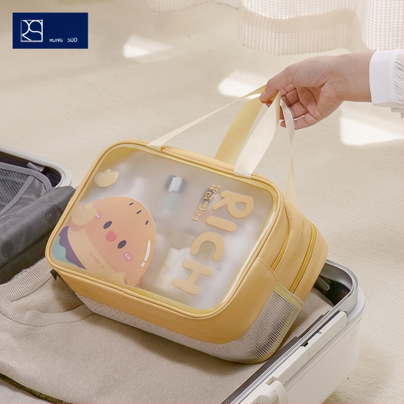 Kosmētikas soma un higiēnas soma - ūdensnecaurlaidīga, divslāņu uzglabāšana, liela ietilpība, PVC materiāls, rokassomas stils