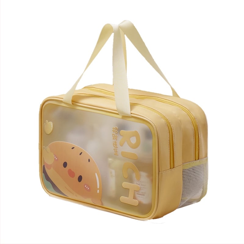 Kosmētikas soma un higiēnas soma - ūdensnecaurlaidīga, divslāņu uzglabāšana, liela ietilpība, PVC materiāls, rokassomas stils