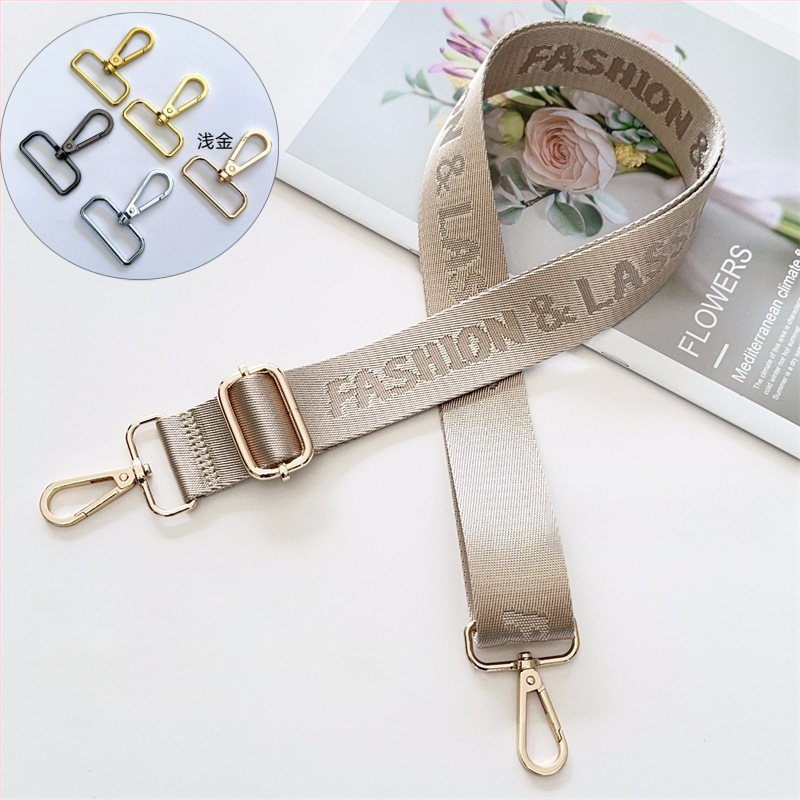 Ιμάντας ώμου για τσάντες, Jacquard με γράμματα, καμβάς