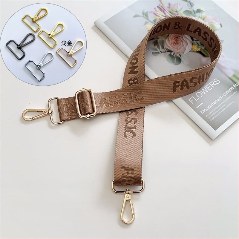 Ιμάντας ώμου για τσάντες, Jacquard με γράμματα, καμβάς