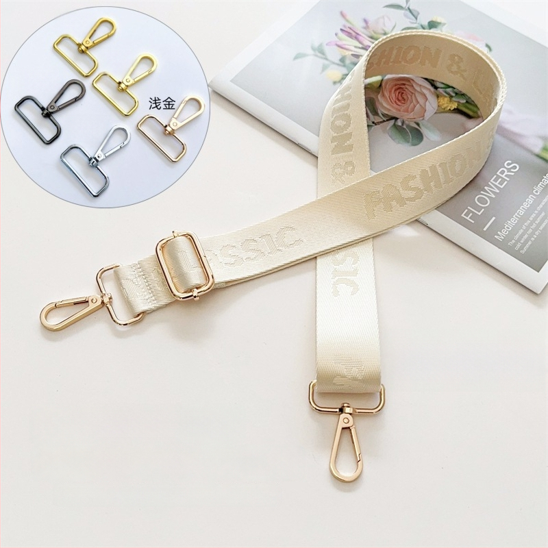 Ιμάντας ώμου για τσάντες, Jacquard με γράμματα, καμβάς