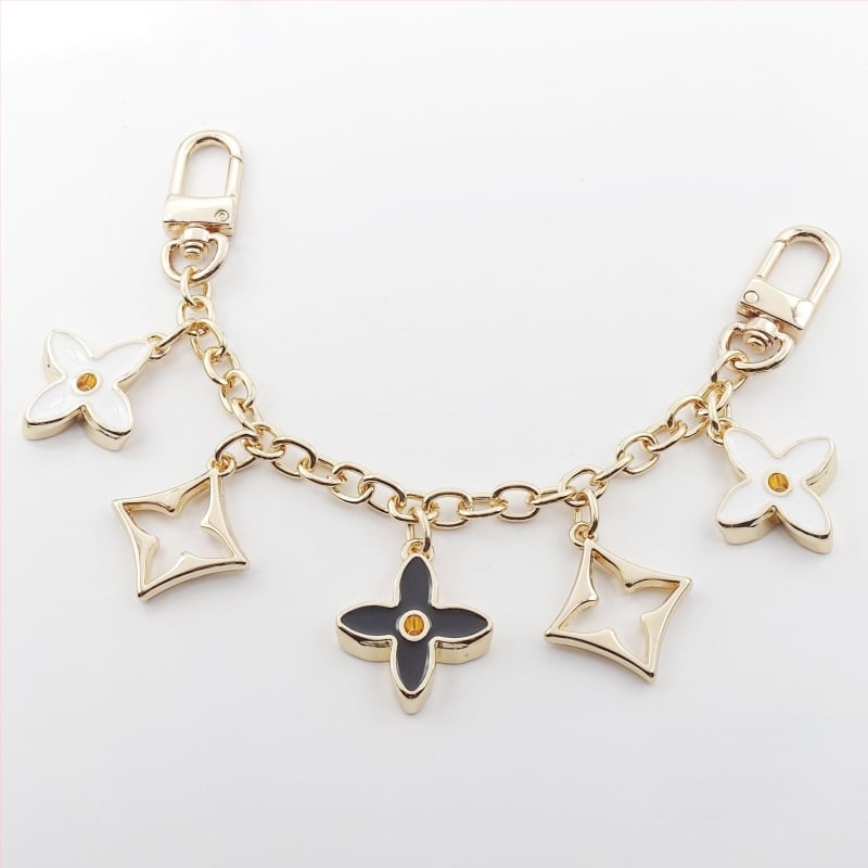 Ιμάντας τσάντας με κρεμαστό τετράφυλλο φύλλο, μεταλλική κατασκευή, επεκτεινόμενη αλυσίδα, μεταλλικά εξαρτήματα