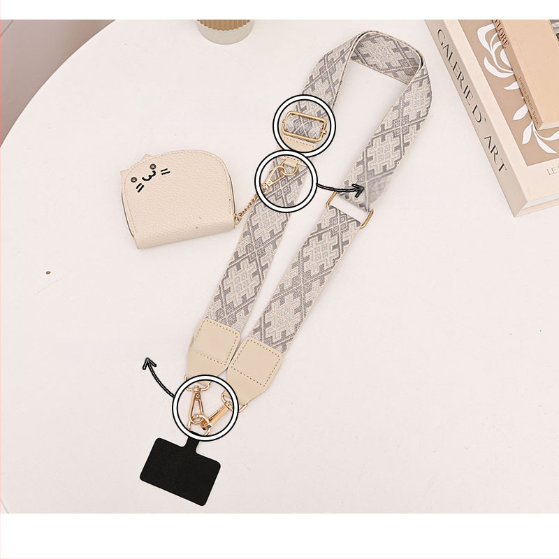 Ιμάντας τσάντας/ώμου - Πολυεστέρας; Λειτουργίες: Αντοχή στη φθορά; Μείωση φόρτου; Προστασία της σπονδυλικής στήλης; Στυλ: Αστική απλότητα; Μοτίβο: Γεωμετρικά μοτίβα