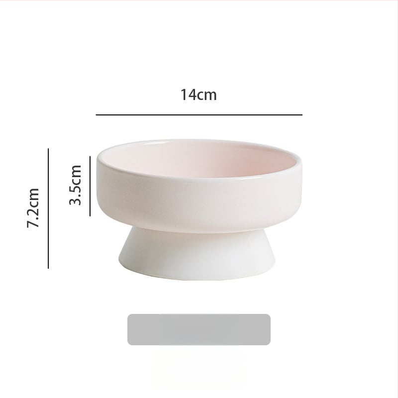 Κεραμικό μπολ για γάτες με κεκλιμένο χείλος που αποτρέπει την ανατροπή, κατάλληλο για τροφή και νερό. Μάρκα: Picking up the moon without being stained. Προέλευση: Chaozhou, Guangdong.