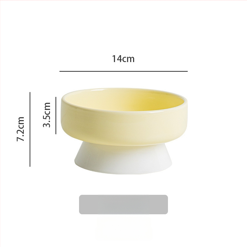Κεραμικό μπολ για γάτες με κεκλιμένο χείλος που αποτρέπει την ανατροπή, κατάλληλο για τροφή και νερό. Μάρκα: Picking up the moon without being stained. Προέλευση: Chaozhou, Guangdong.