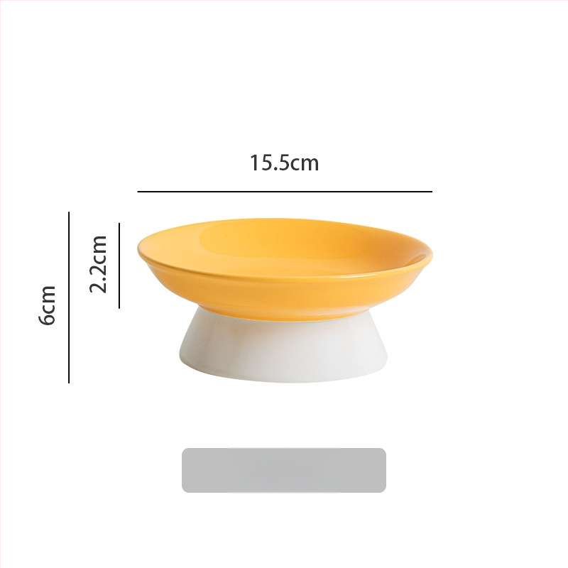 Κεραμικό μπολ για γάτες με κεκλιμένο χείλος που αποτρέπει την ανατροπή, κατάλληλο για τροφή και νερό. Μάρκα: Picking up the moon without being stained. Προέλευση: Chaozhou, Guangdong.