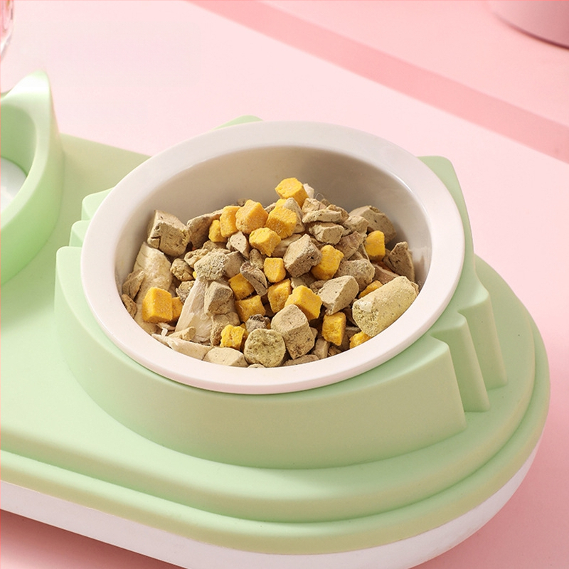 Διπλό μπολ με κεφαλή γάτας για γάτες με αυτόματο ποτιστικό (Υλικό: Πλαστικό; Μάρκα: Jiayou; Αριθμός προϊόντος: 001; Κατάλληλο για γάτες; Αυτόματη σίτιση: Ναι)