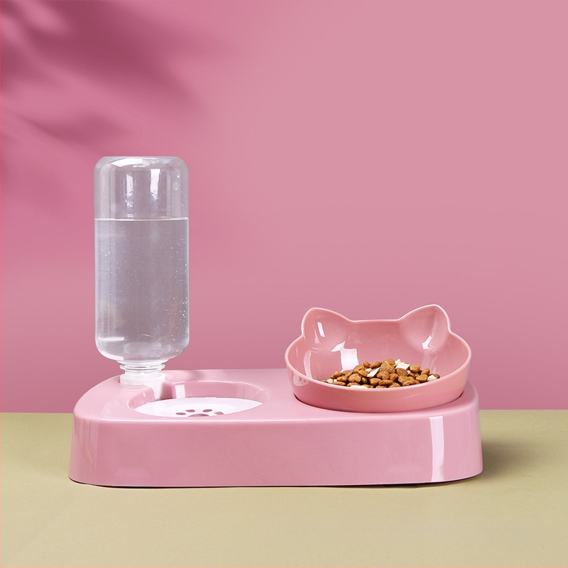 Σετ γάτας με διπλό μπολ και αυτόματη ταϊστρα