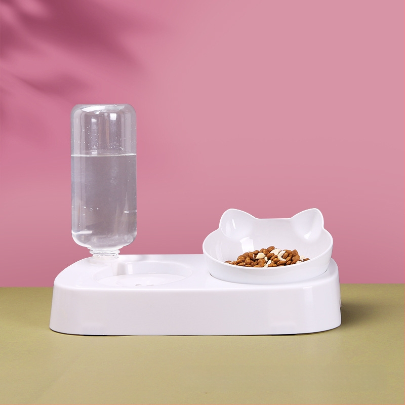 Σετ γάτας με διπλό μπολ και αυτόματη ταϊστρα