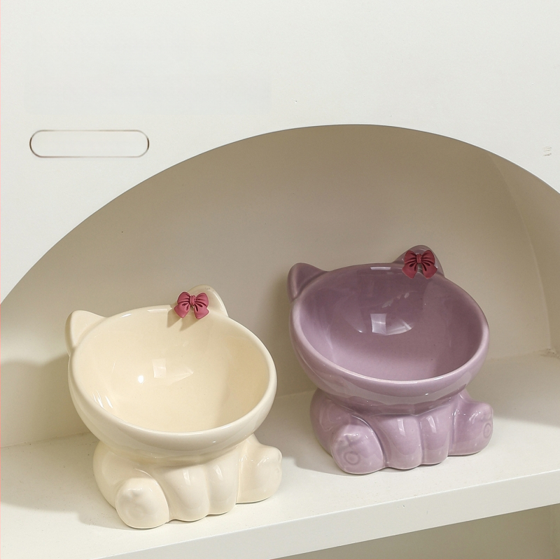 Kaiyue κεραμικό μπολ φαγητού γάτας, χειροκίνητη σίτιση, για γάτες, προέλευση Chaozhou, Guangdong