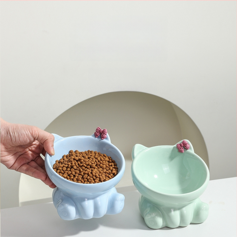 Kaiyue κεραμικό μπολ φαγητού γάτας, χειροκίνητη σίτιση, για γάτες, προέλευση Chaozhou, Guangdong