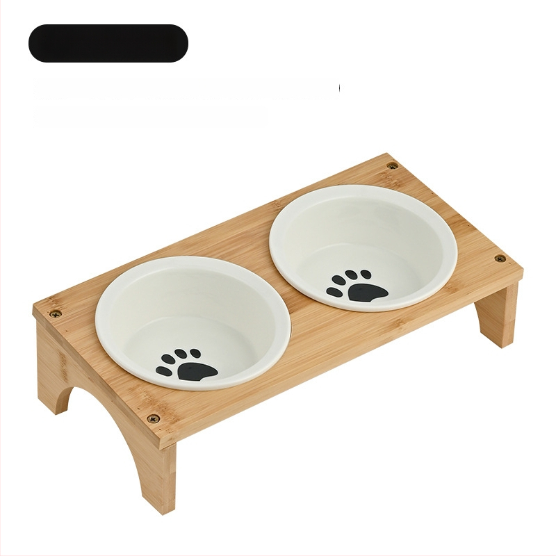 Ταΐστρα γάτας με ξύλινο πλαίσιο από Heng xiang, προέλευση Chaozhou, εργαλείο φροντίδας κατοικίδιων