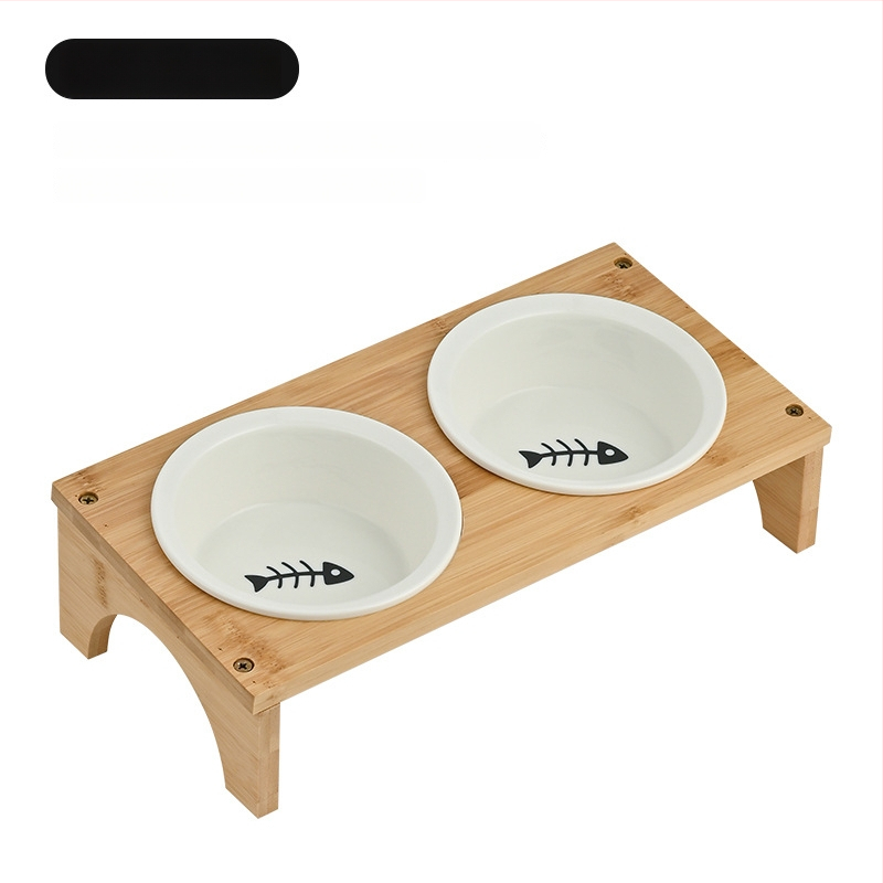 Ταΐστρα γάτας με ξύλινο πλαίσιο από Heng xiang, προέλευση Chaozhou, εργαλείο φροντίδας κατοικίδιων