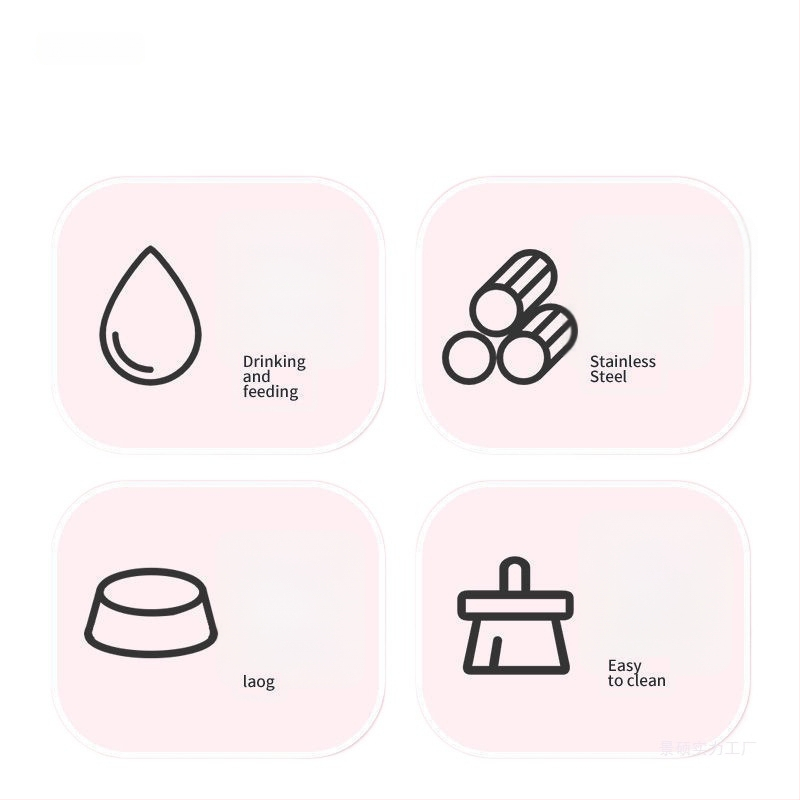 Μπολ φαγητού και ποτού για γάτες από ανοξείδωτο ατσάλι με κρεμάμενο σχεδιασμό