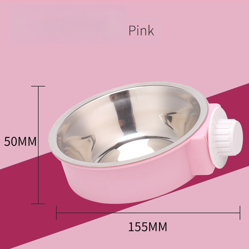 Μπολ φαγητού και ποτού για γάτες από ανοξείδωτο ατσάλι με κρεμάμενο σχεδιασμό