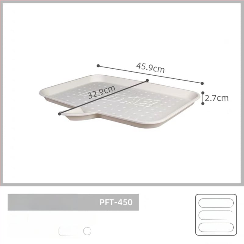 Kaķu un suņu ēdiena padevējs – noplūdes drošs paliktnis, ūdensnoturīgs kaķa bļodai paliktnis, PP materiāls, zīmols Alice