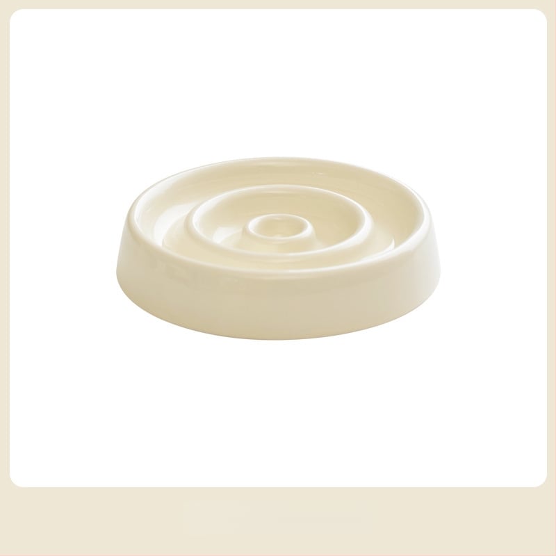 Κύπελλο γάτας για αργή σίτιση με στήριξη αυχένα και αντι-πνιγμό, ξύλινο, Xingmi Ceramic