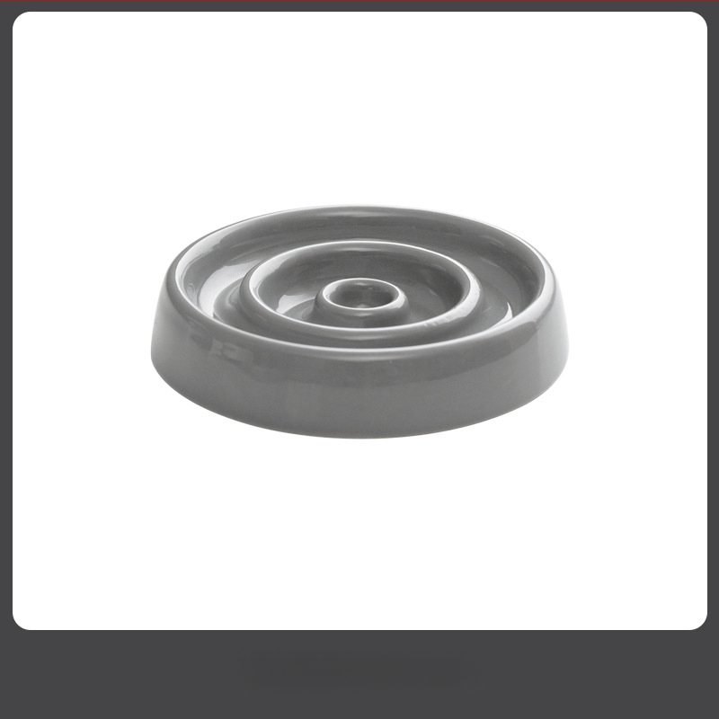 Κύπελλο γάτας για αργή σίτιση με στήριξη αυχένα και αντι-πνιγμό, ξύλινο, Xingmi Ceramic