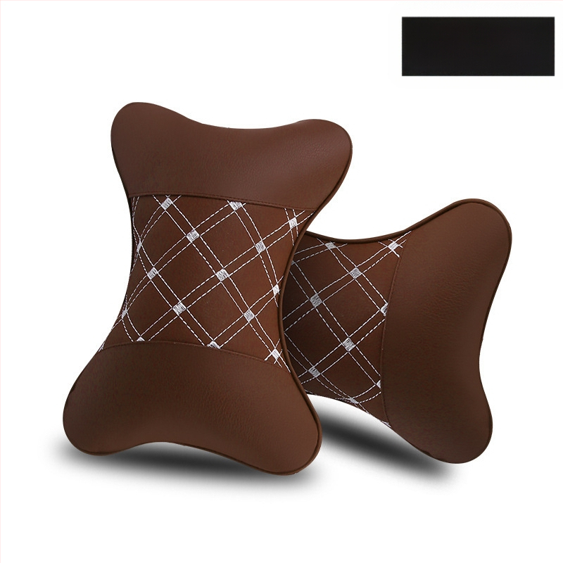 Kahe auto kaelapadi komplekt – kunstnahaga välispind, täidis sünteetilistest kiududest, kõikide aastaaegade jaoks, äristiili siseaksessuaar