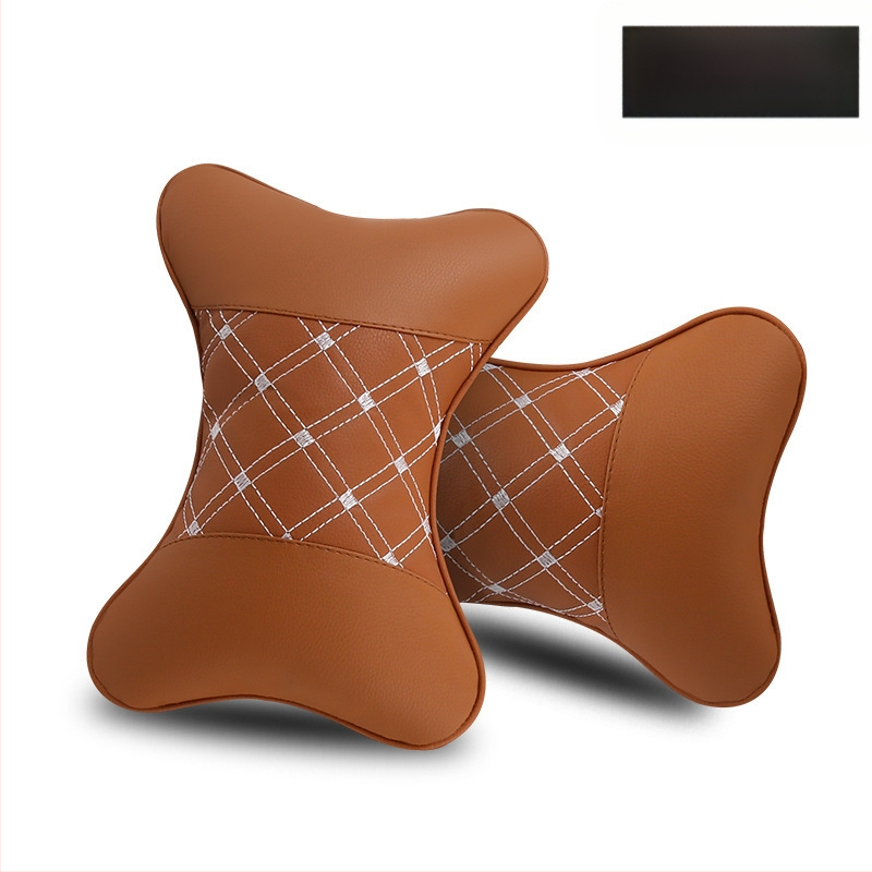 Kahe auto kaelapadi komplekt – kunstnahaga välispind, täidis sünteetilistest kiududest, kõikide aastaaegade jaoks, äristiili siseaksessuaar