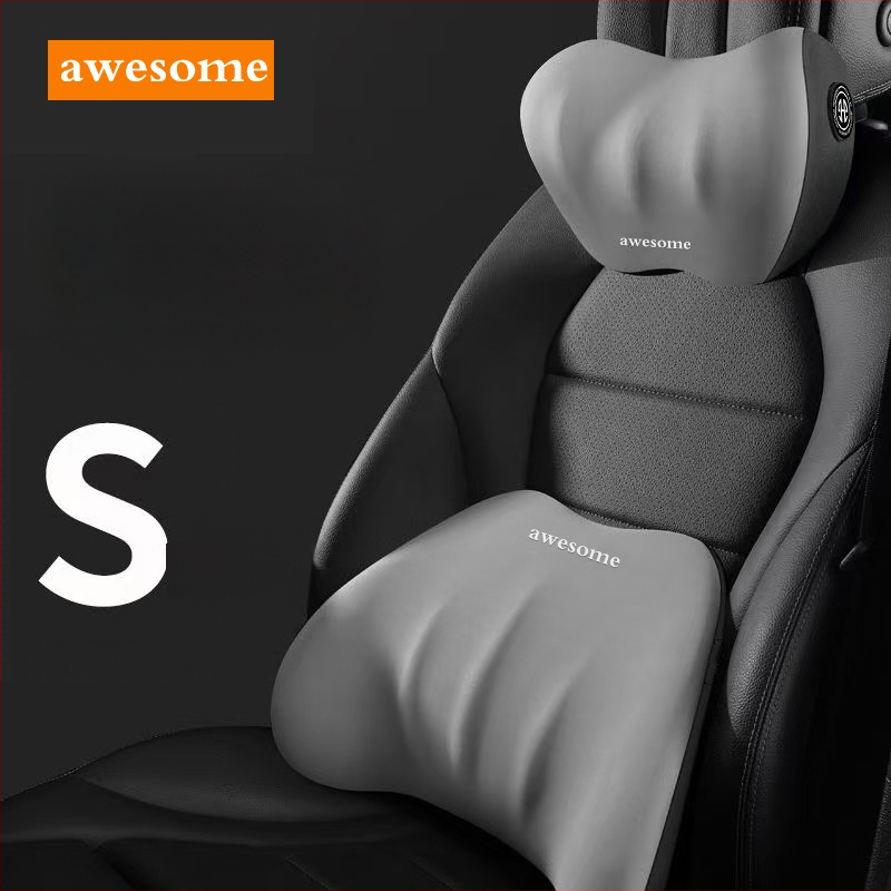 Automašīnas galvas atslēgas un jostas atbalsta spilvens – atmiņas putas, piena zīda materiāls, universāls lietojums