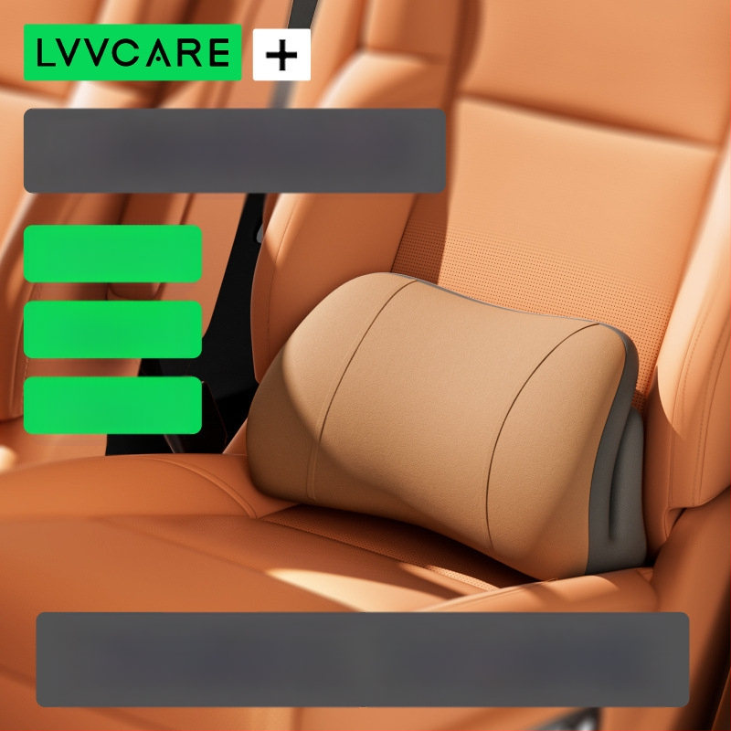 Automašīnas muguras atbalsta spilvens ar palmiju šķiedras pildījumu, vienkrāsains, vissezonu lietošanai, saderīgs ar Bfu auto, elpojošs