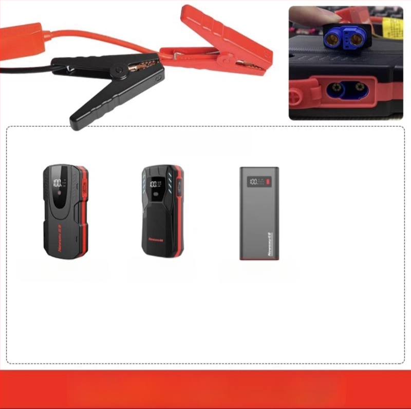 Auto ārkārtas iedarbināšanas klemmi, akumulatora pozitīvajam un negatīvajam polam, no plastmasas