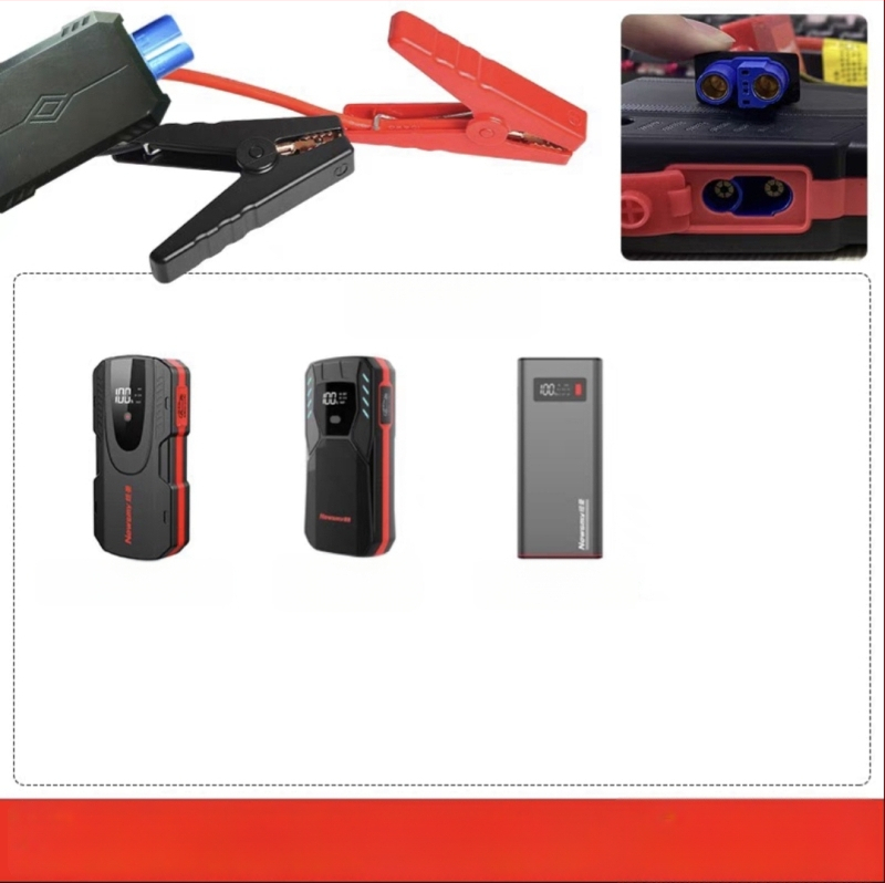 Auto ārkārtas iedarbināšanas klemmi, akumulatora pozitīvajam un negatīvajam polam, no plastmasas