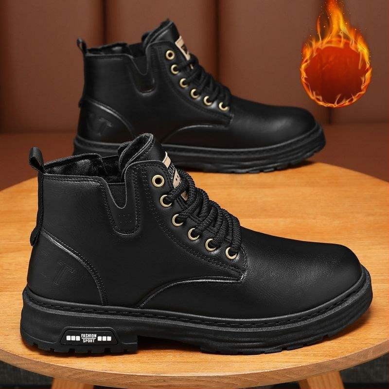 Vīriešu Martin zābaki – augsts tops, ikdienas stila, ūdensizturīgi, viegli un izturīgi, augšējā daļa no mikrošķiedras ādas un gumijas zole