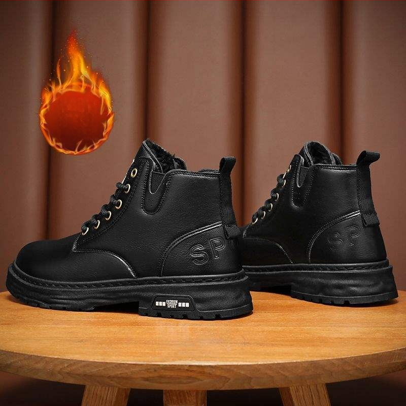 Vīriešu Martin zābaki – augsts tops, ikdienas stila, ūdensizturīgi, viegli un izturīgi, augšējā daļa no mikrošķiedras ādas un gumijas zole