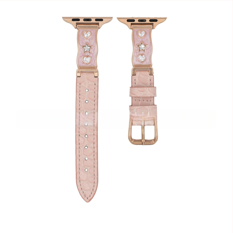 Naturaalse naha Apple Watch rihm, brändita, moekas stiil, ühildu Apple Watch Series 5–11 ja SE