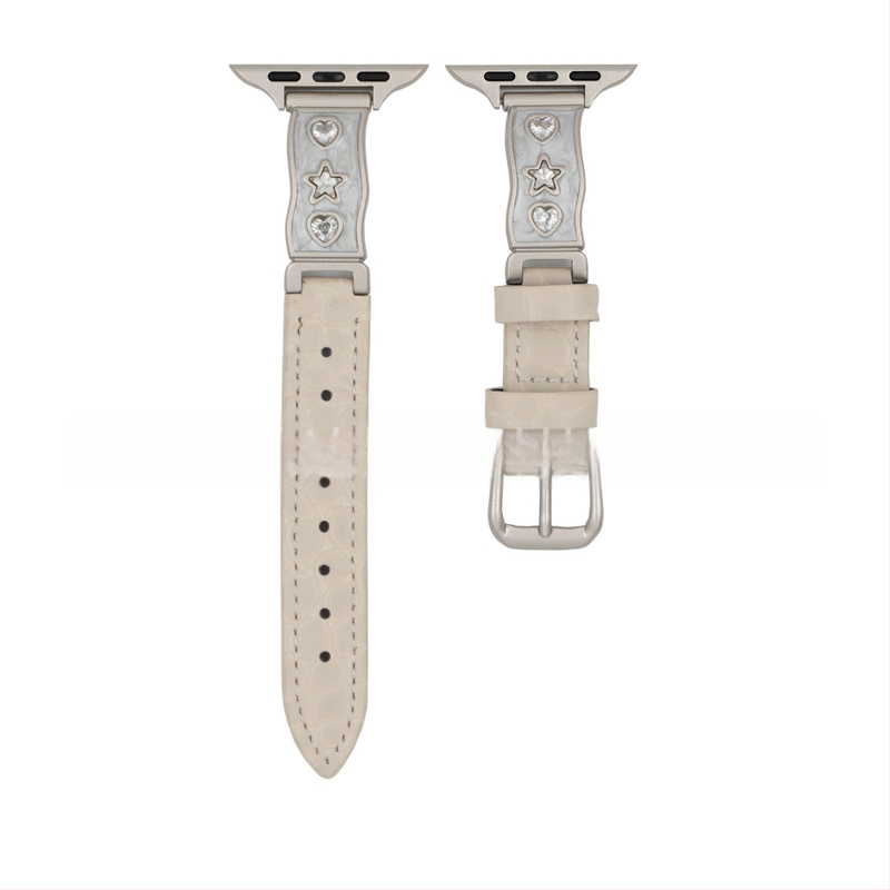 Naturaalse naha Apple Watch rihm, brändita, moekas stiil, ühildu Apple Watch Series 5–11 ja SE