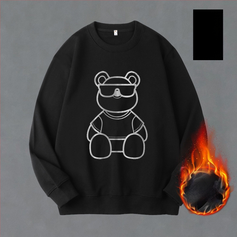 Vīriešu sporta komplekts no kokvilnas maisījuma ar flīsa oderi, pulovers un garās bikses, rudens-ziemas sezonai