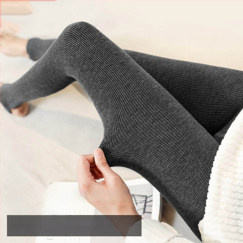 Sukpüksid fliisvoodriga, kõrge vöökohaga, puuvilla-elastaani segu, paksud ja soojad