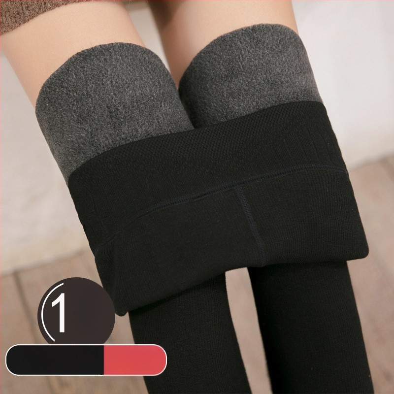 Sukpüksid fliisvoodriga, kõrge vöökohaga, puuvilla-elastaani segu, paksud ja soojad