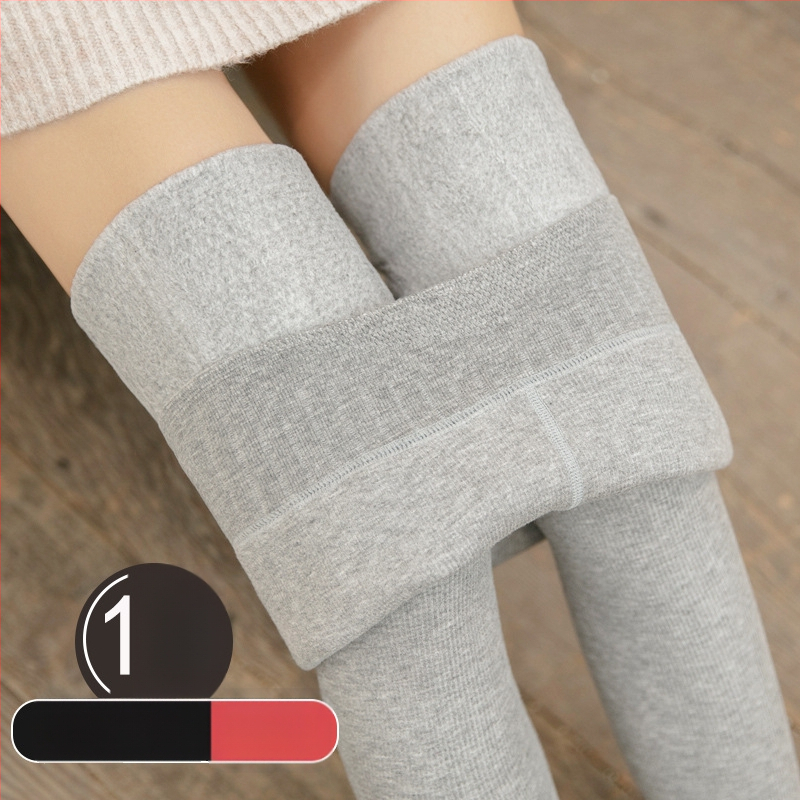 Sukpüksid fliisvoodriga, kõrge vöökohaga, puuvilla-elastaani segu, paksud ja soojad