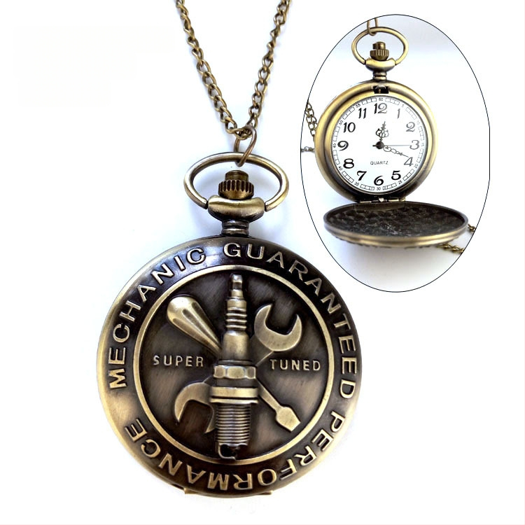 Pakabinamasis kišeninis laikrodis, elektroninis judėjimas, ovalus dialas, lydinio korpusas, judėjimo modelis 66, klasikinis retro stilius