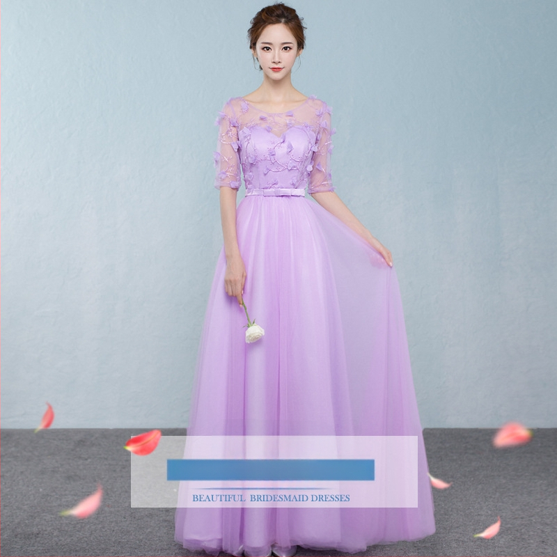 Pamergos suknelė - aukštas liemuo, pusiau rankovė, ilga tutu sijona, tinklinis audinys su medvilnės-linų mišiniu