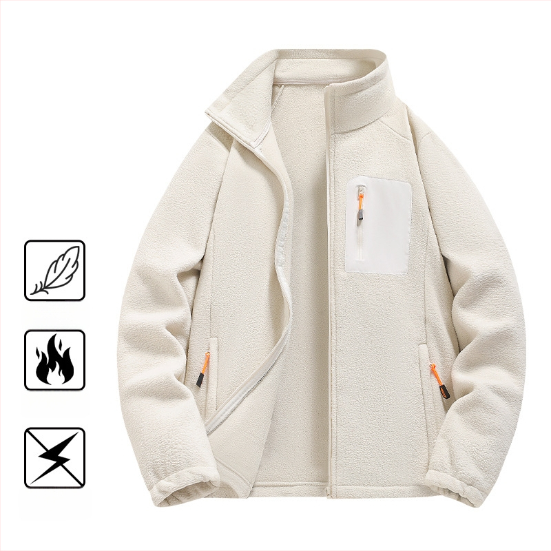 Flīsa jaka, universāla, kardigāna stila, flīsa audums ar polāro odai, bez kapuces