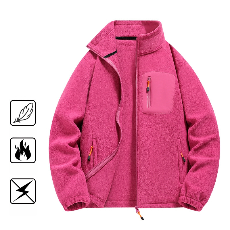 Flīsa jaka, universāla, kardigāna stila, flīsa audums ar polāro odai, bez kapuces